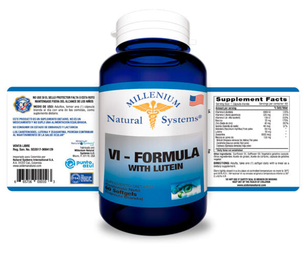 VI Formula Con Luteina 60 Sofgetls Natural Systems