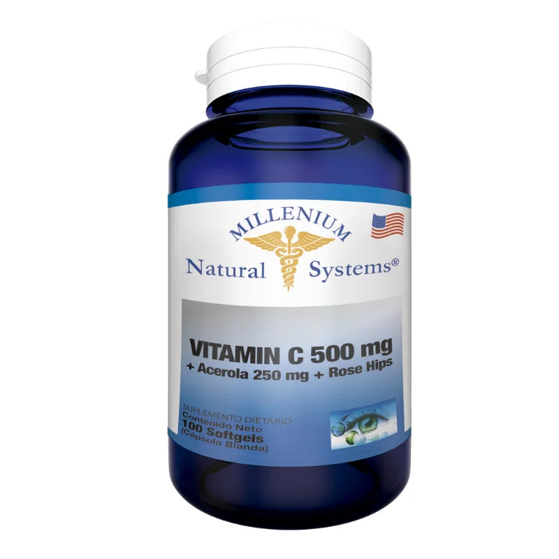 Vitamina C 500 mg 100 Softgels Natural Systems