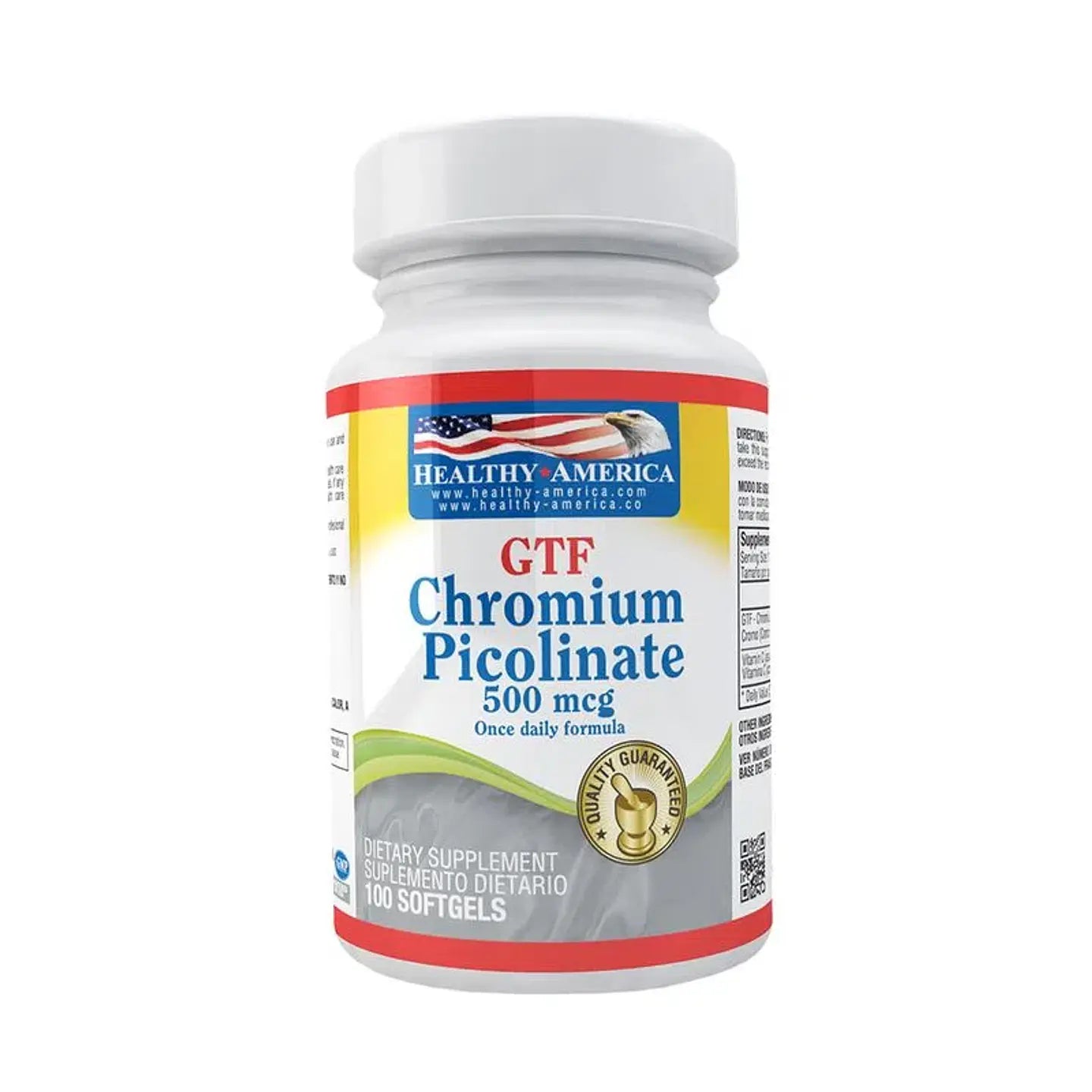 GTF Chromium 500Mcg 100 Softgels Healthy America