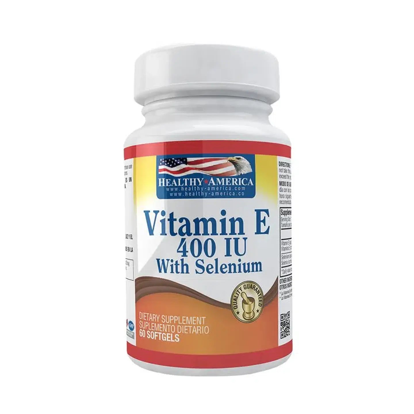 Vitamina E 400 With Selenium 60Softgels Healthy America