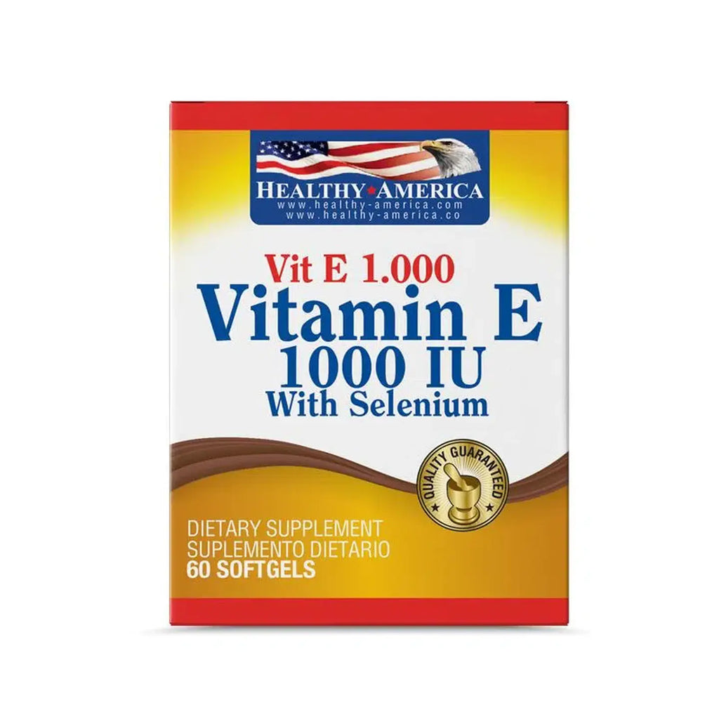Vitamina E 1000Iu With Selenium 60Softgels Healthy America