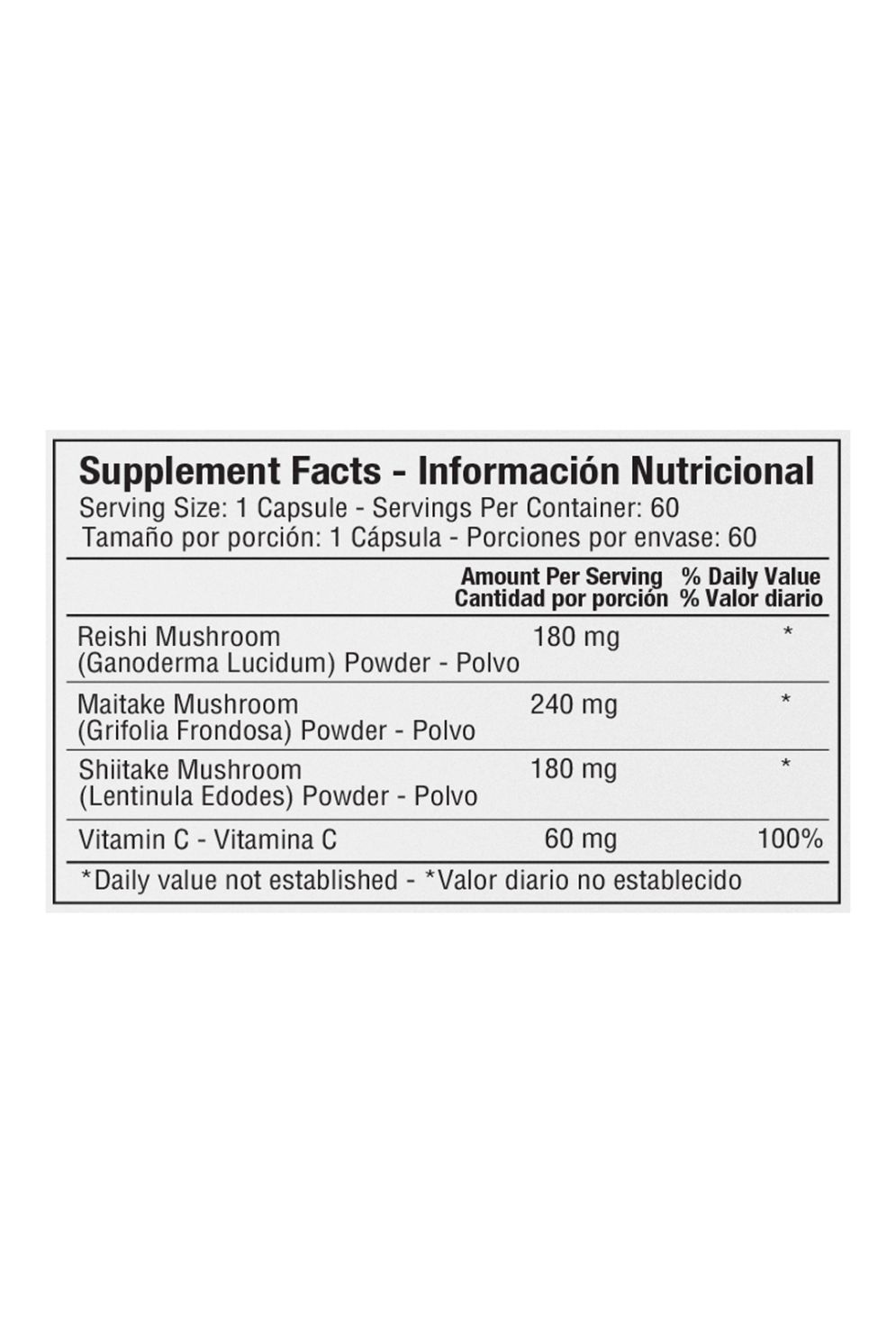 GANODERMA PLUS 60 CAPSULES (GANODERMA LUCIDUM 180MG, SHITAKE 180MG, MAITAKE 240MG)