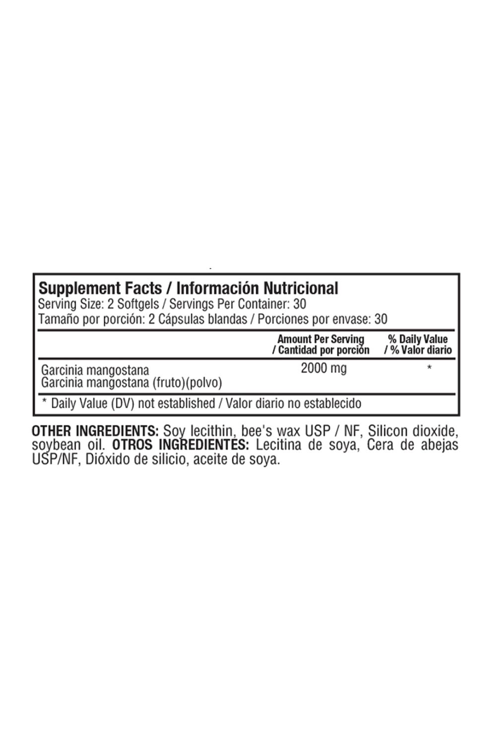 Garcinia Mangostana Standardized 60 Softgels Healthy America