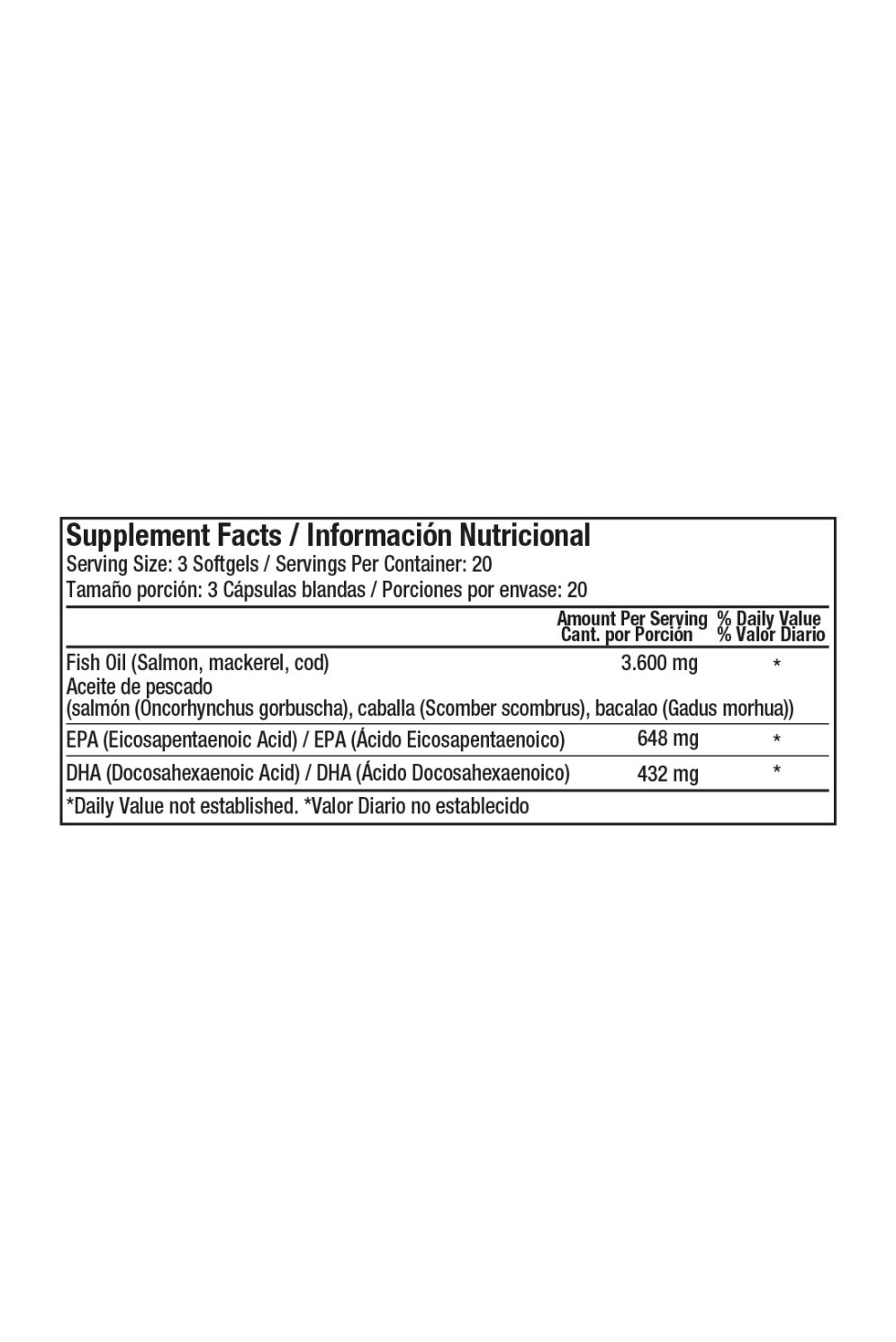 Omega 3 Fish Oil 60Softgels Healthy America
