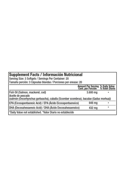 Omega 3 Fish Oil 60Softgels Healthy America