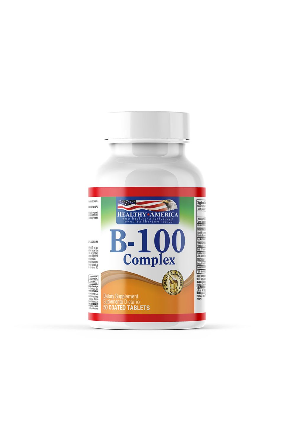 Complejo B100 Complex 50Caplets Healthy America
