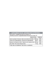 Calcio Magnesio Zinc D3 90Caplets Healthy America