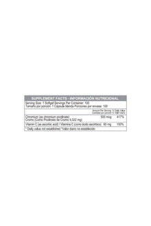 GTF Chromium 500Mcg 100 Softgels Healthy America