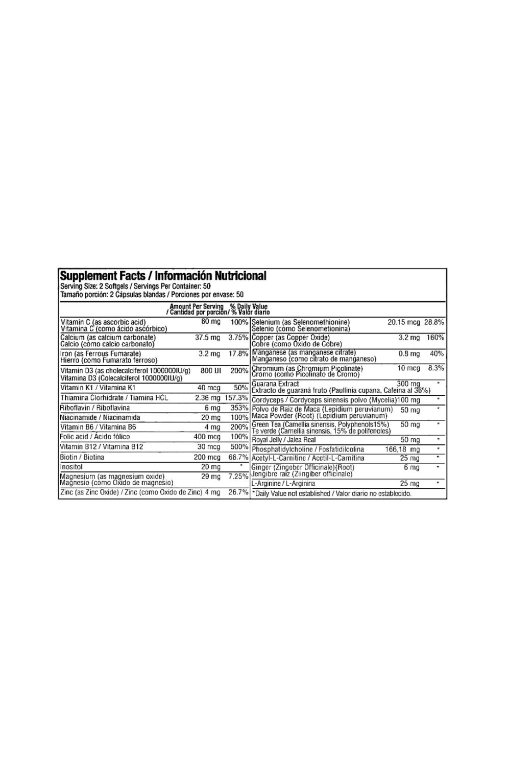 Energyton Plus 100 Softgels Healthy America