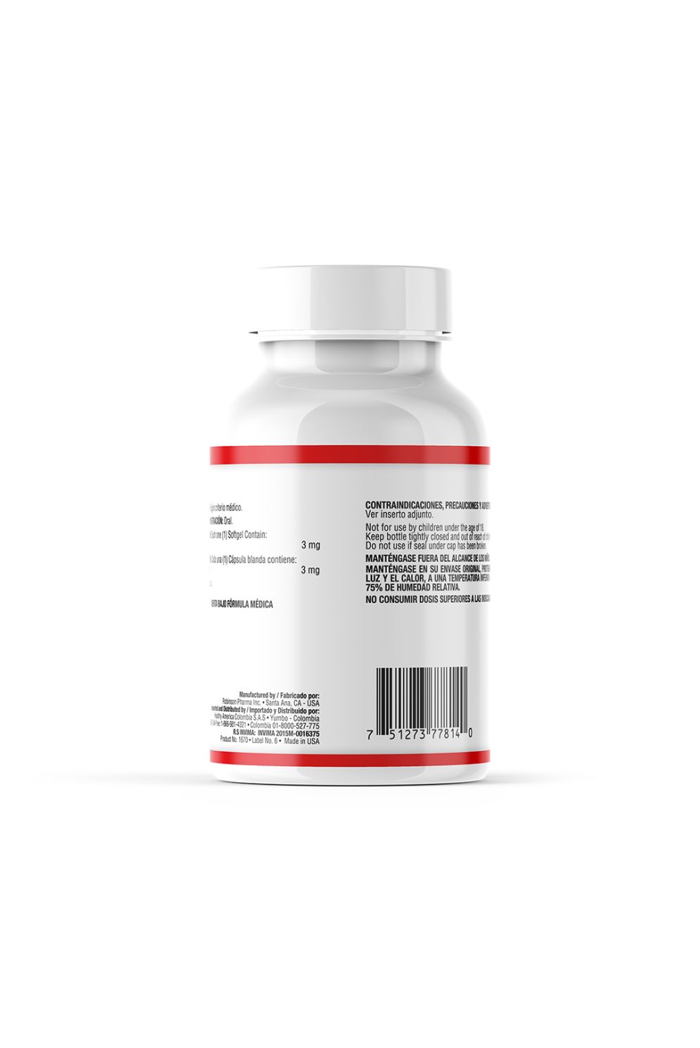 Melatonina 3mg 120 Sofgetls Healthy America