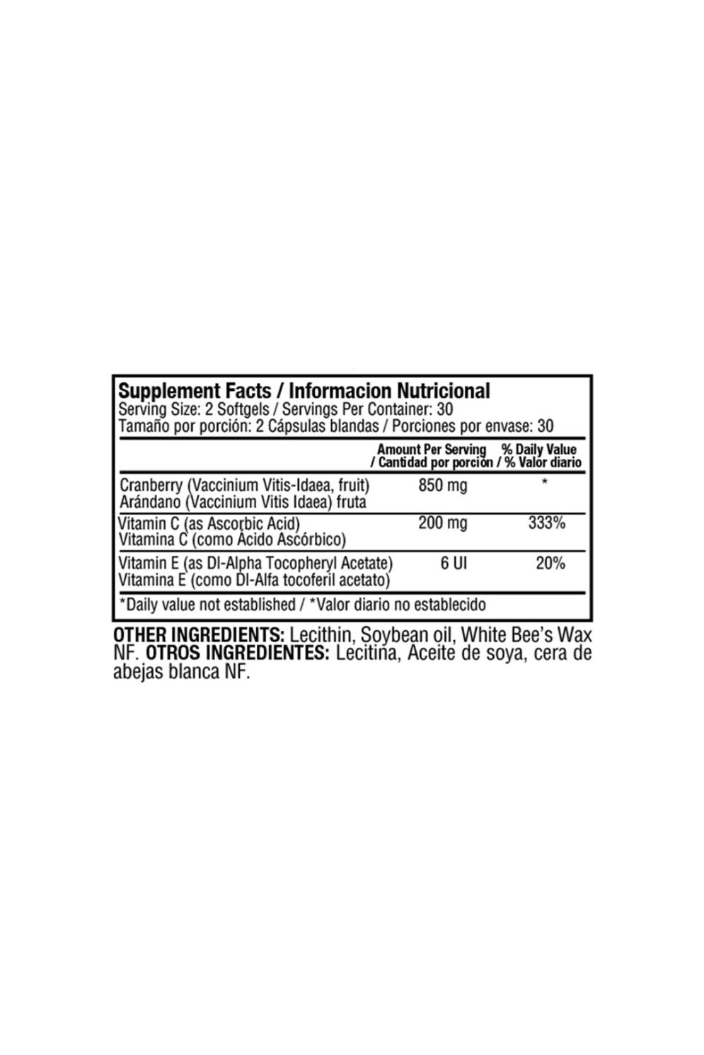 Mega Cranberry Fruit 60Softgels Healthy America
