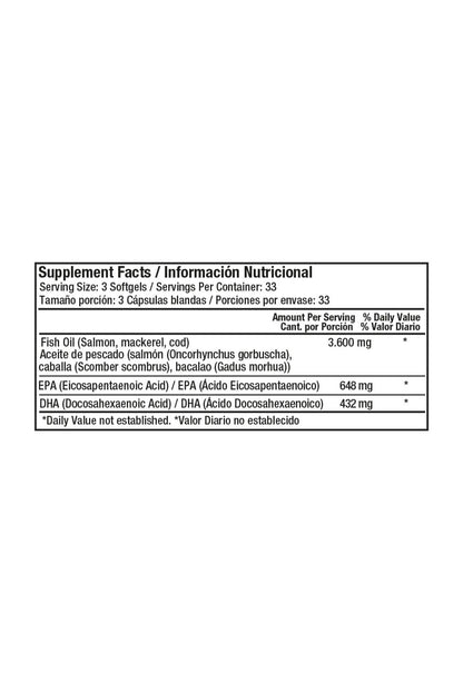 Omega 3 Fish Oil 100Softgels Healthy America