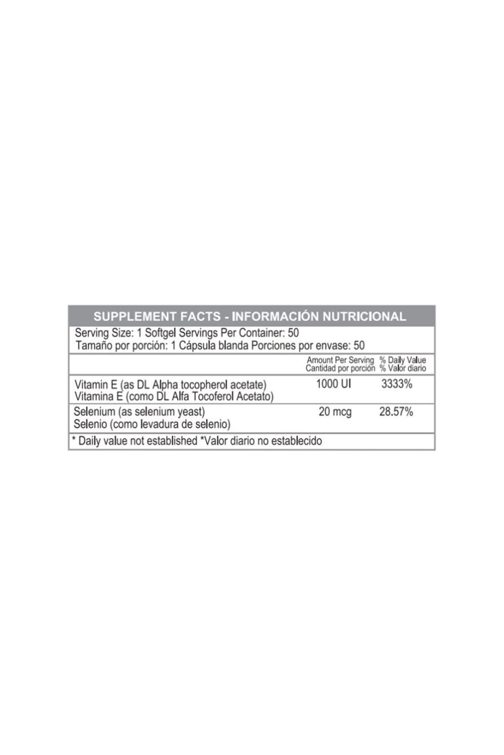 Vitamina E 1000Iu With Selenium 100Softgels Healthy America