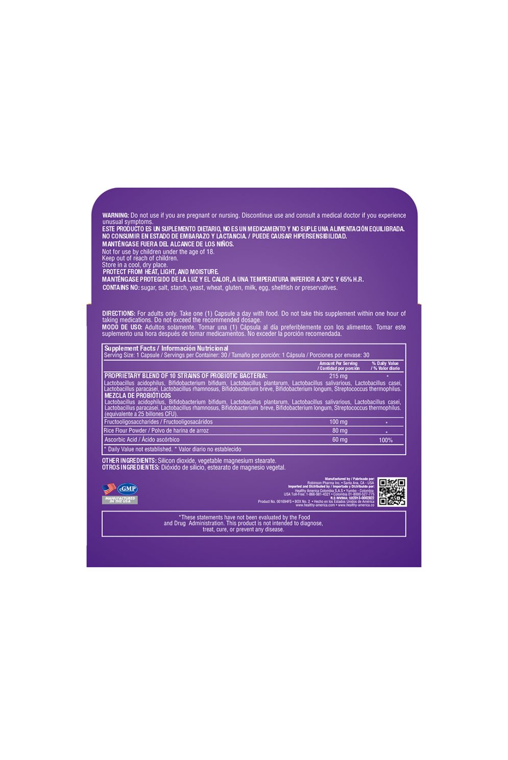 Enterophylus 215Mg 30Capsules Unit Box Healthy America