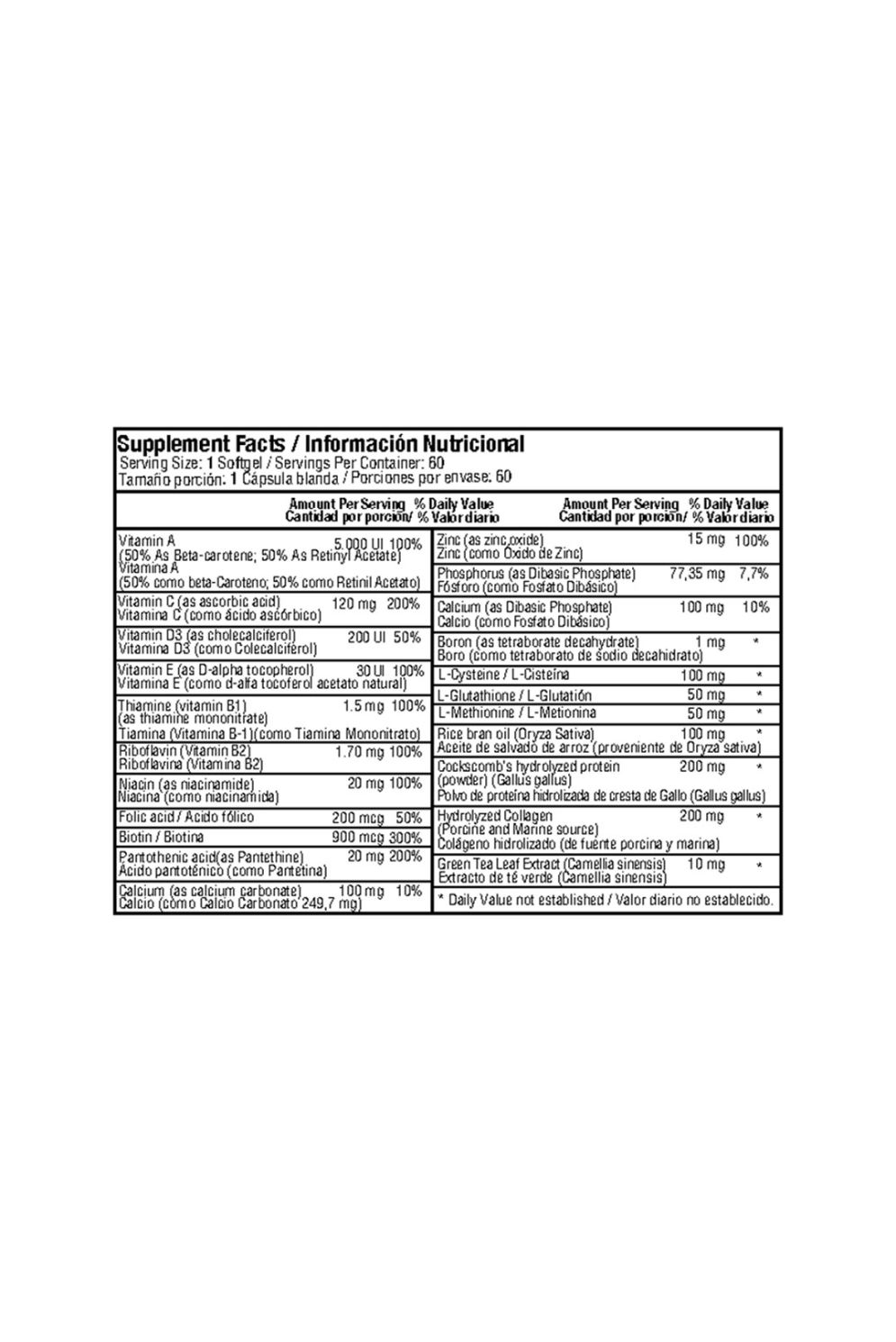 Collagen & Biotin Complex 60Softgels Healthy America