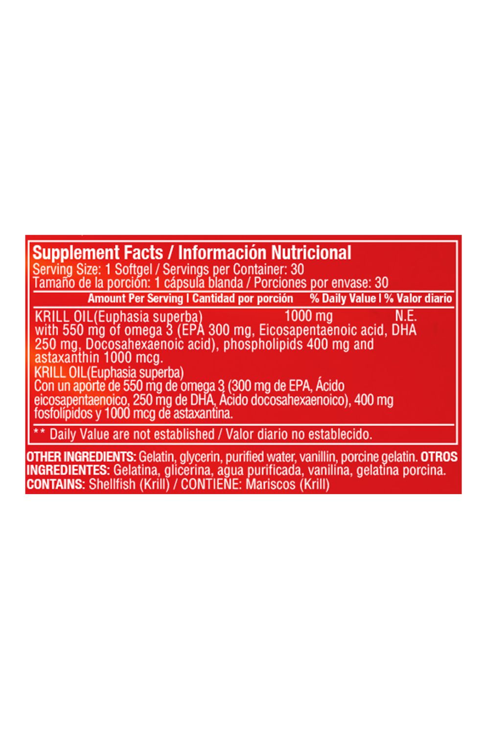 Red Krill 30Softgels Healthy America