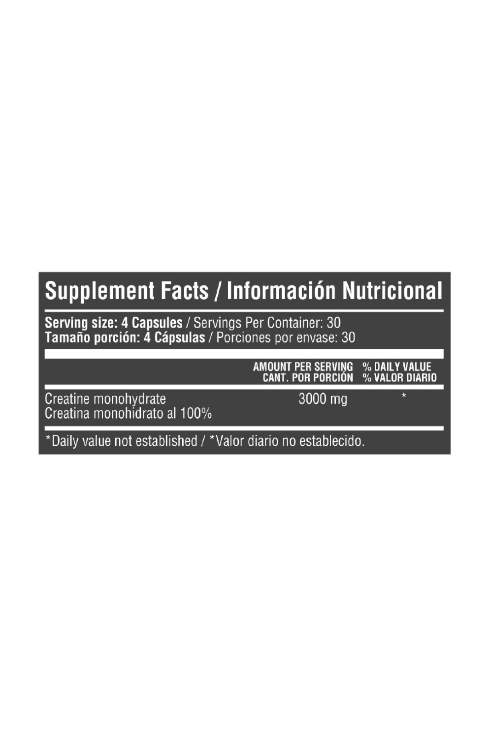 Creatine Monohydrate 3000Mcg 120Capsulas Healthy Sports