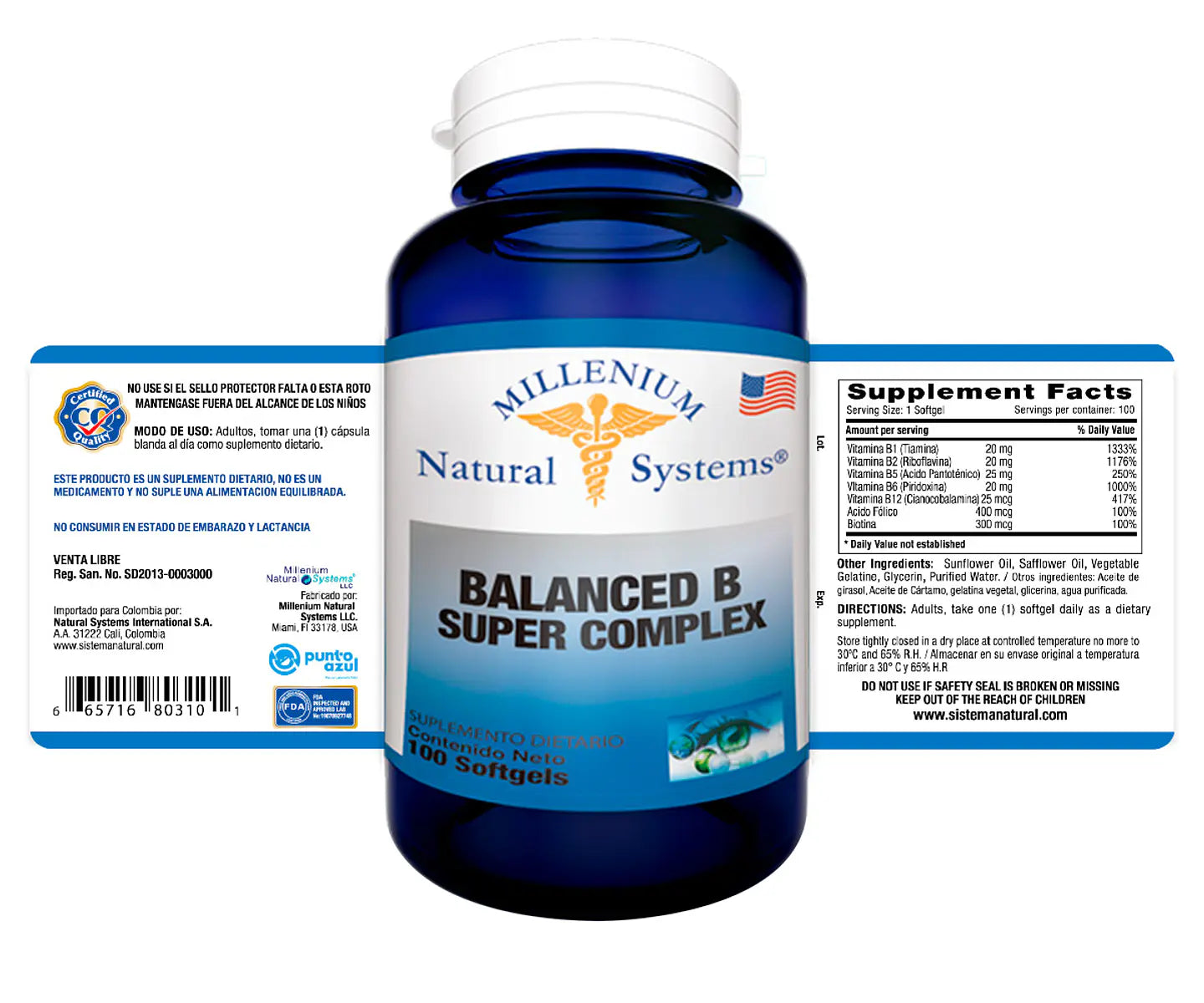 Balance B Super Complex 100 Sofgetls Natural Systems