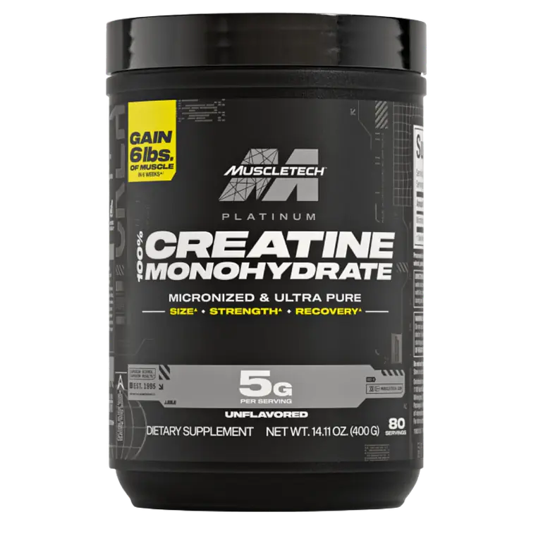 Creatina Platinum Muscletech 400 gramos (80 servicios)