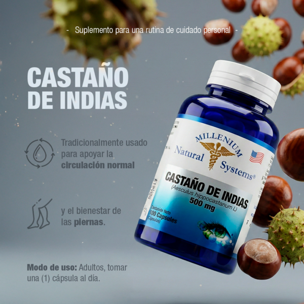 Castaño De Indias 500 mg x 100 Cápsulas