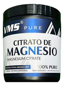 Citrato de Magnesio 100% Puro x 250 g VMS Pure