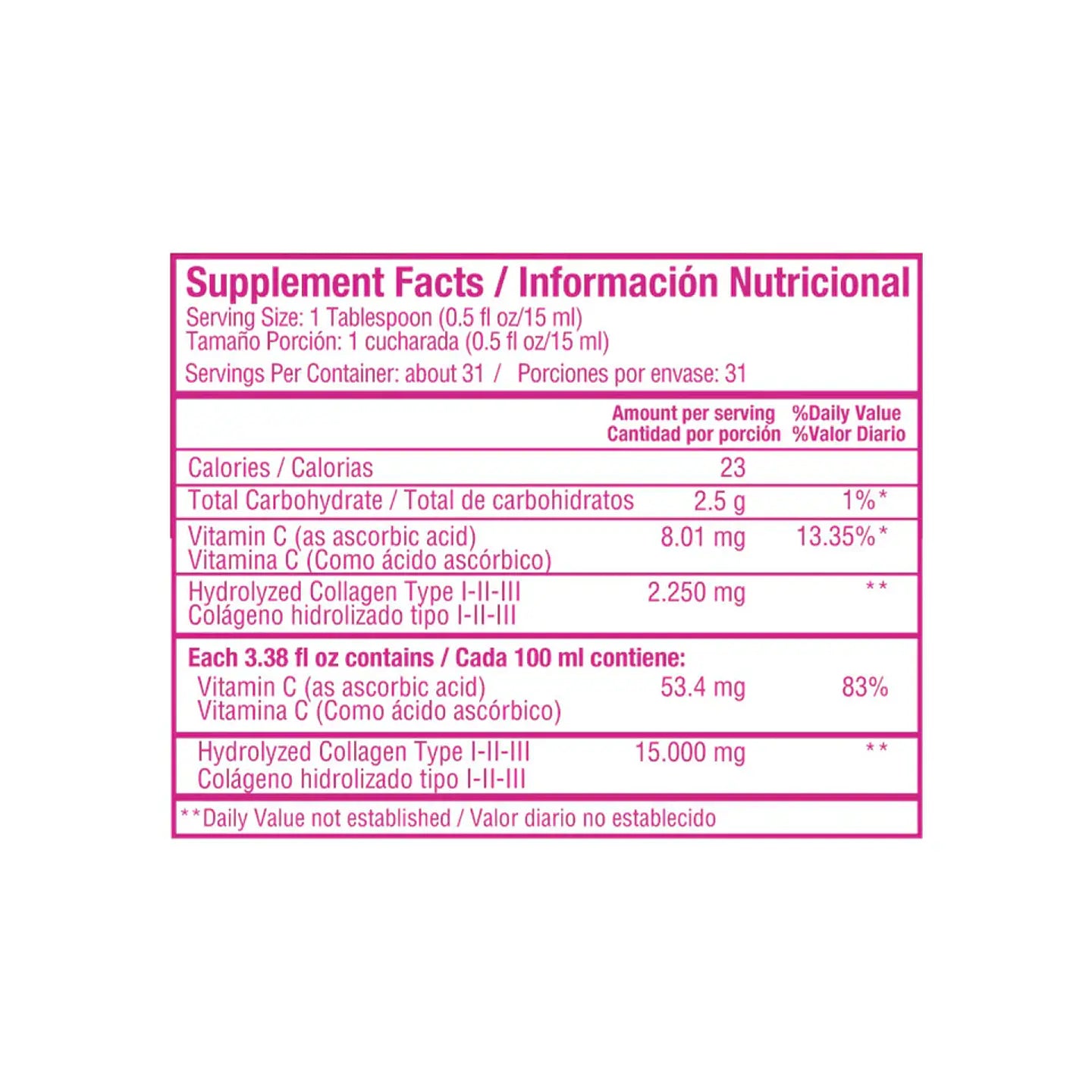 Collagener Pro-Collagen Nutrition 15.000 mg + Vitamina C 473 ml Healthy America