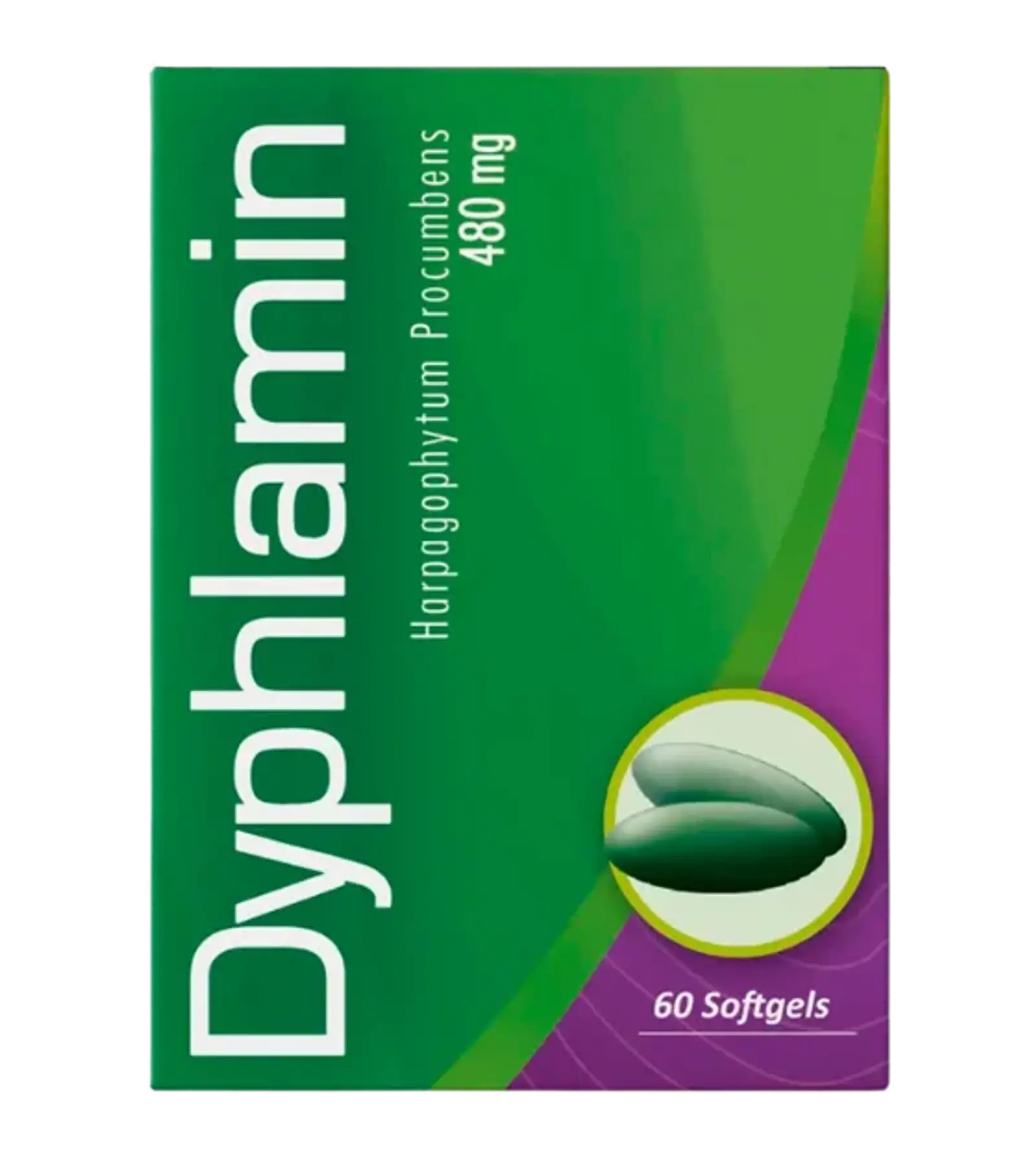 Dyphlamin Harpagofito 480 mg 60 Softgels Healthy America