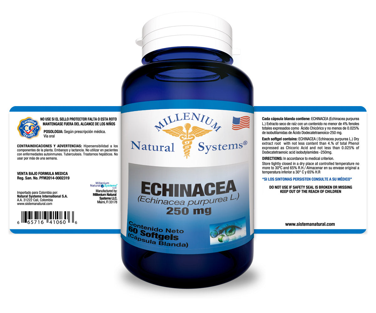 Echinacea 250 mg 60 Sofgetls Natural Systems