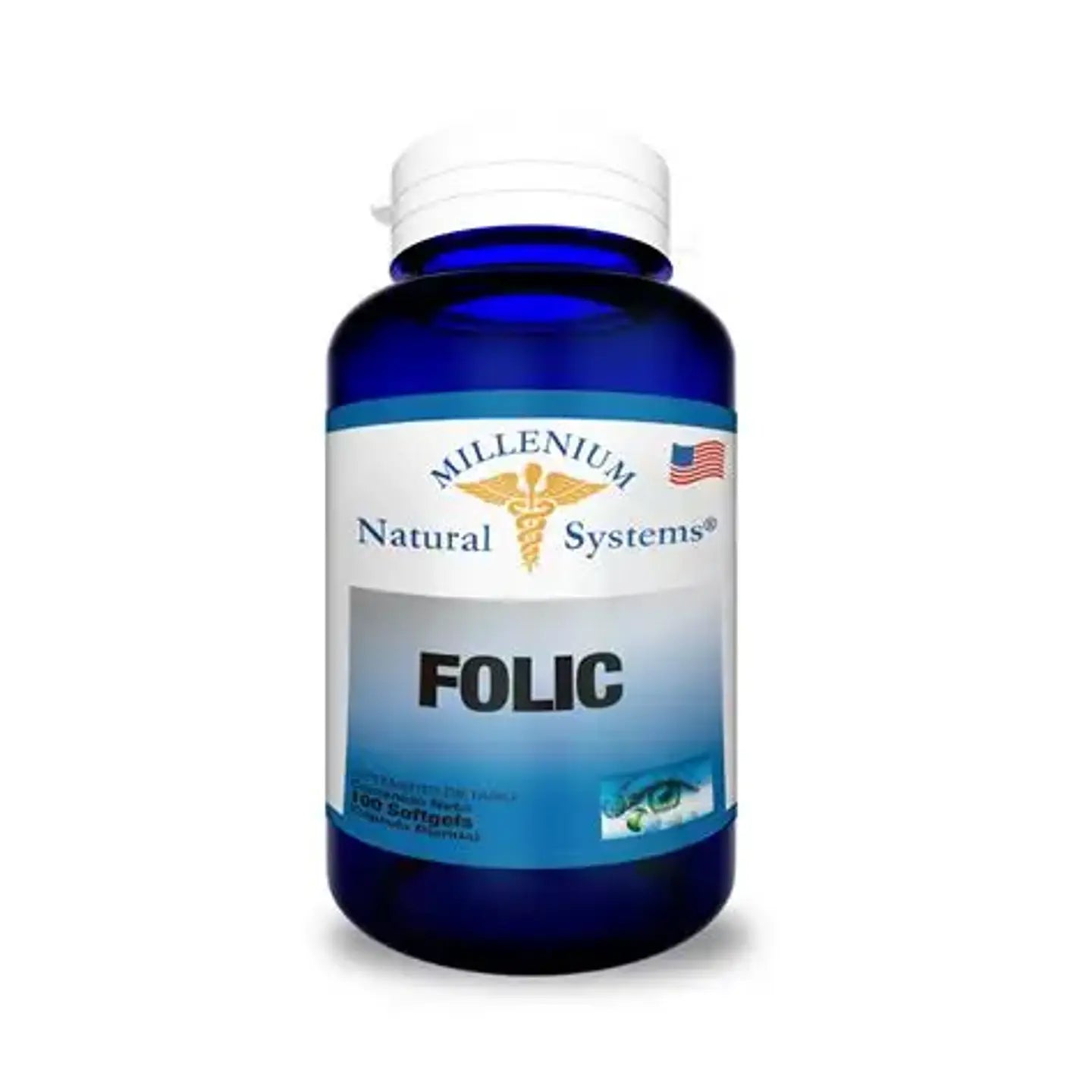 Folic x 100 Softgels Millenium Natural Systems