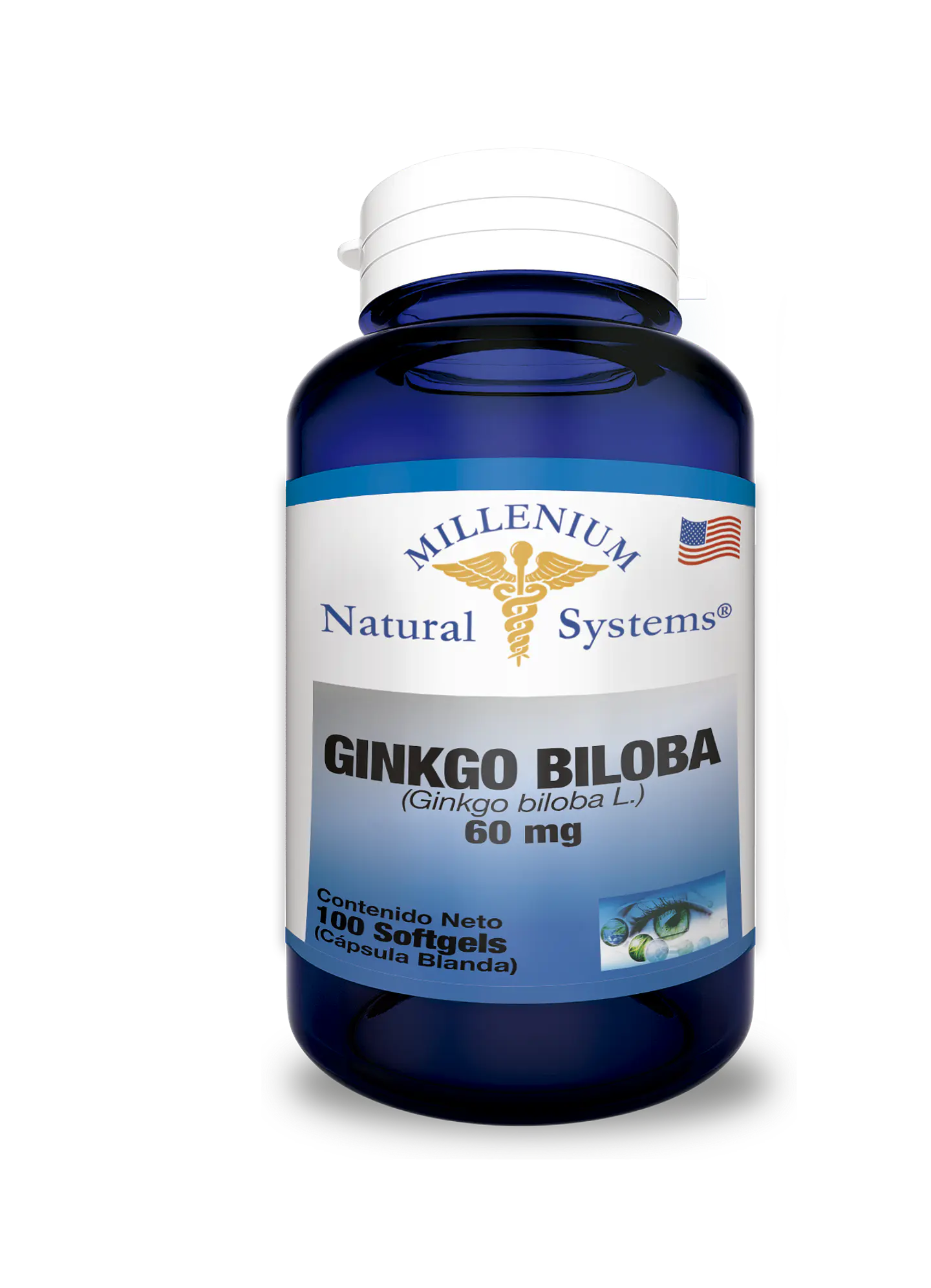 Ginkgo Biloba 60mg 100 Softgels Natural Systems