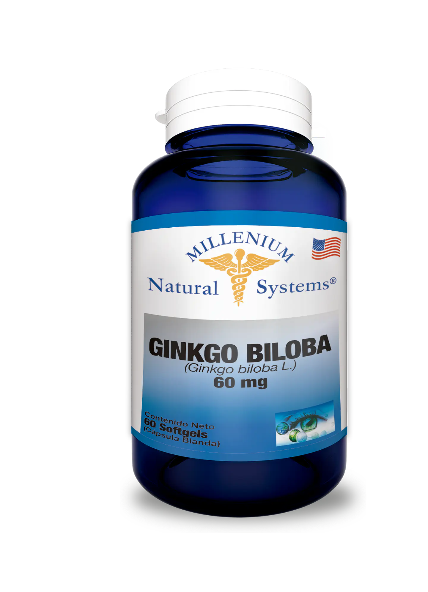 Ginkgo Biloba 60mg 60 Softgels Natural Systems