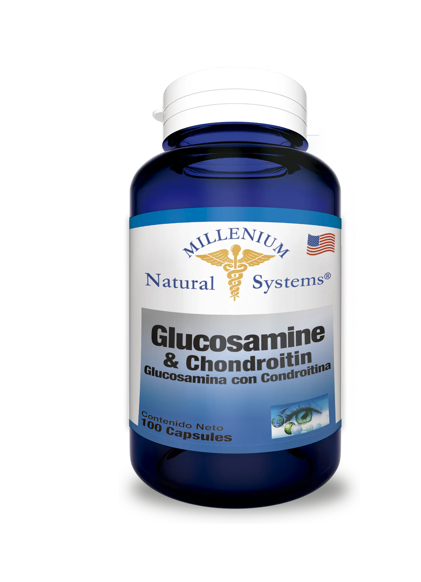 Glucosamina Chondroitin 750/600 mg 100 Capsulas Natural Systems