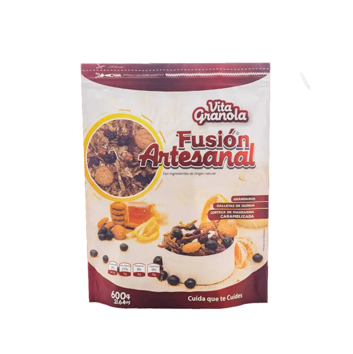 Granola Fusion Artesanal 600G Vitamarket