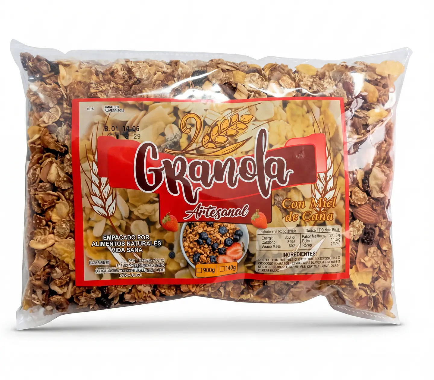 Granola Artesanal 450G Alimentos Naturales Vida Sana