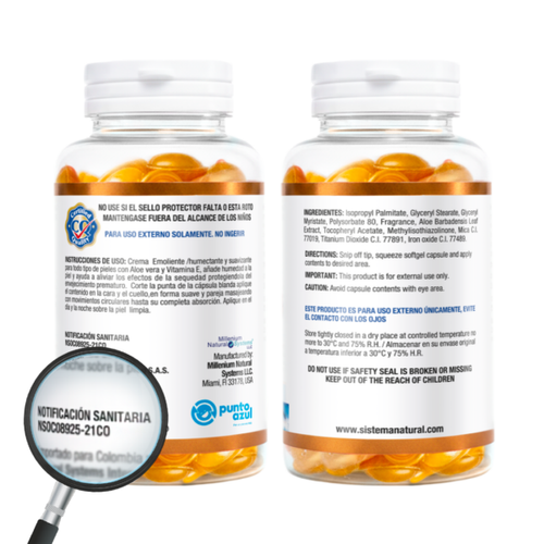 Aloe Vera & Vitamin E x 60 Twist Caps – Millenium Natural Systems