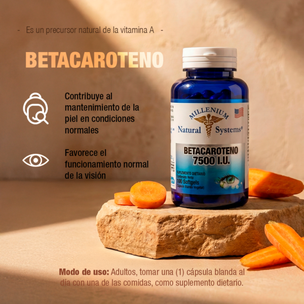 Betacaroteno 7500 I.U. – 100 Softgels