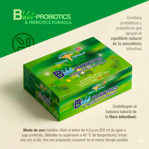 Bwell Probioticos & Prebioticos 60 Sobres