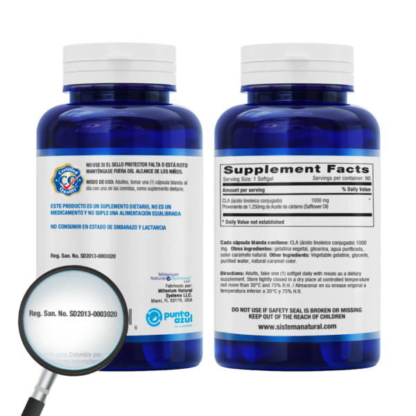 CLA 1000 mg – 90 Softgels Natural Systems