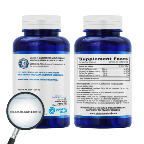Cal Mag Zinc Plus Vitamin D x 60 Softgels