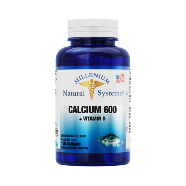 Calcium 600 + Vitamin D 100 Sofgetls Natural Systems