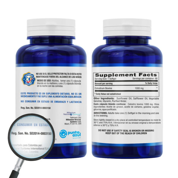 Colostrum 1000mg 90 sofgetls Natural Systems