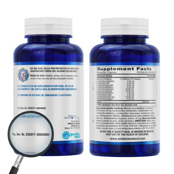 Probioticos y Prebioticos 120 Capsulas Natural Systems