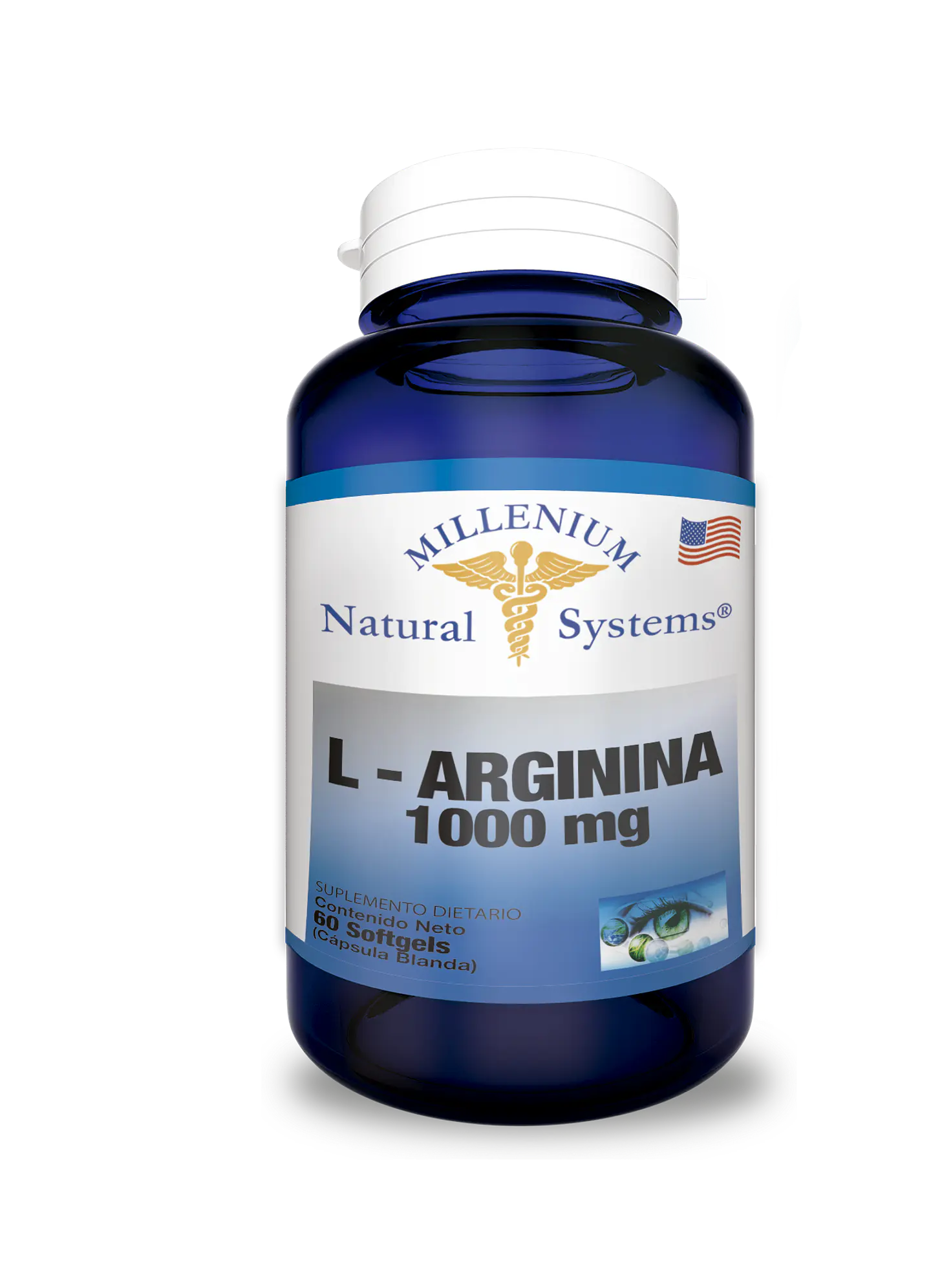 L-Arginina 1000 mg 60 Sofgetls Natural Systems