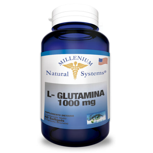 L-Glutamina 1000 mg 60 Sofgetls Natural Systems