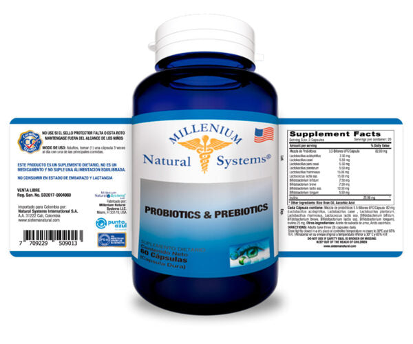 Probioticos y Prebioticos 60 Capsulas Natural Systems