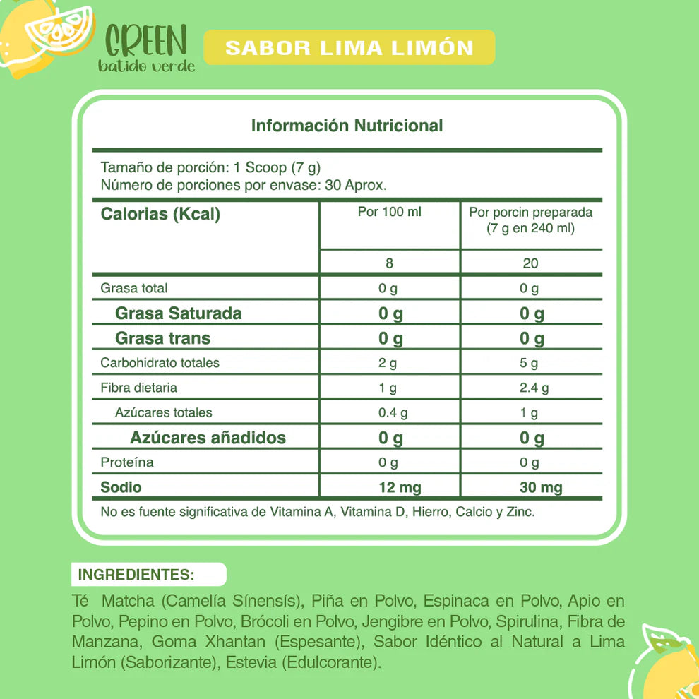 GREEN BATIDO VERDE ELITE SUPPLEMENTS