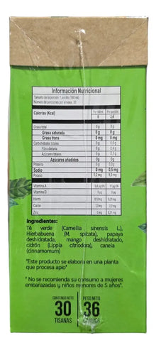 Te Verde 30 Tisanas Laboratorio Funat