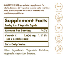 Vitamin C 1000 mg 100 Capsulas Solgar