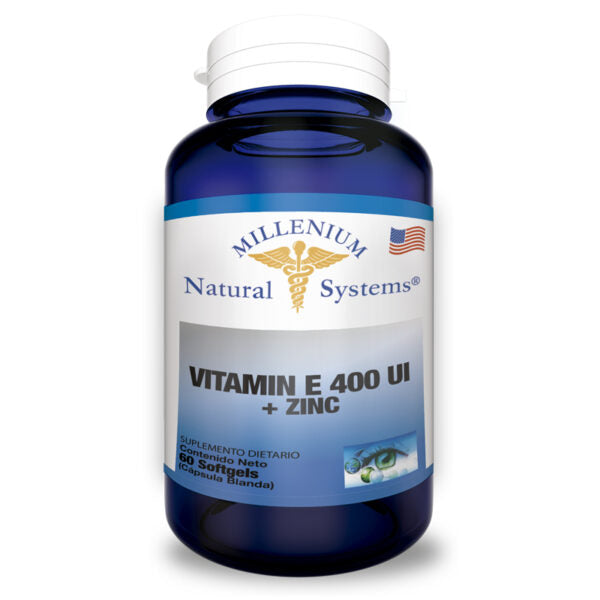 Vitamina E 400 UI Con Zinc 60 Softgels
