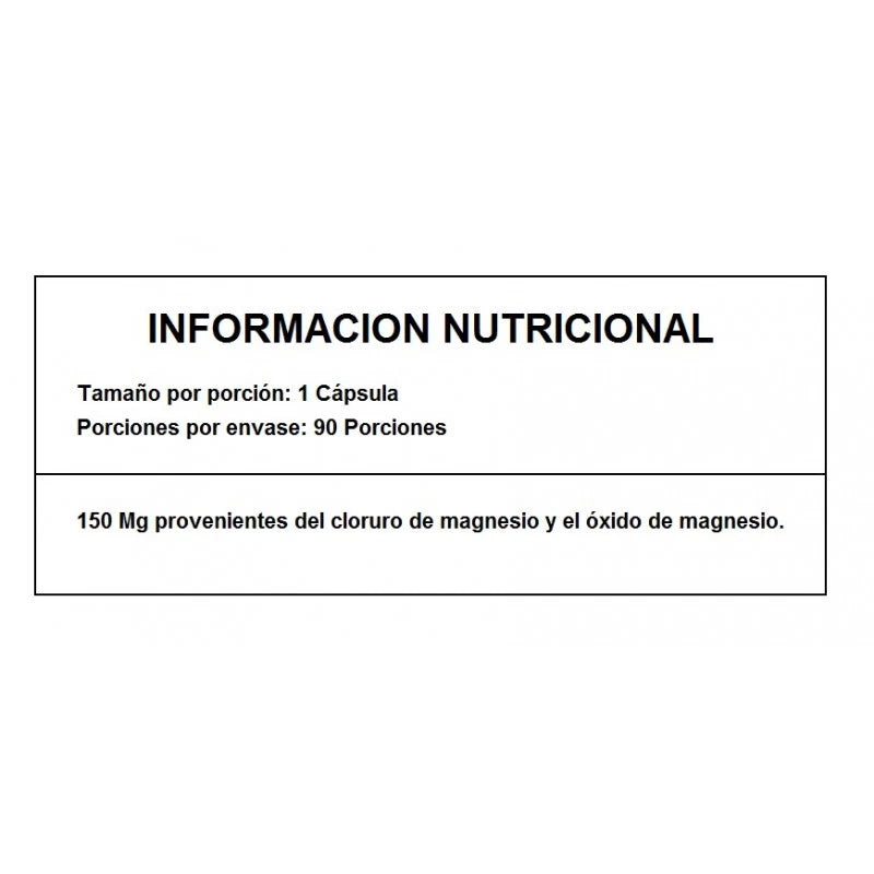 Cloruro de Magnesio y Óxido de Magnesio x 90 Cápsulas Barber
